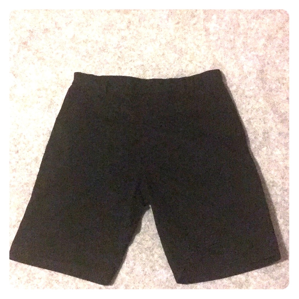 All black jean shorts